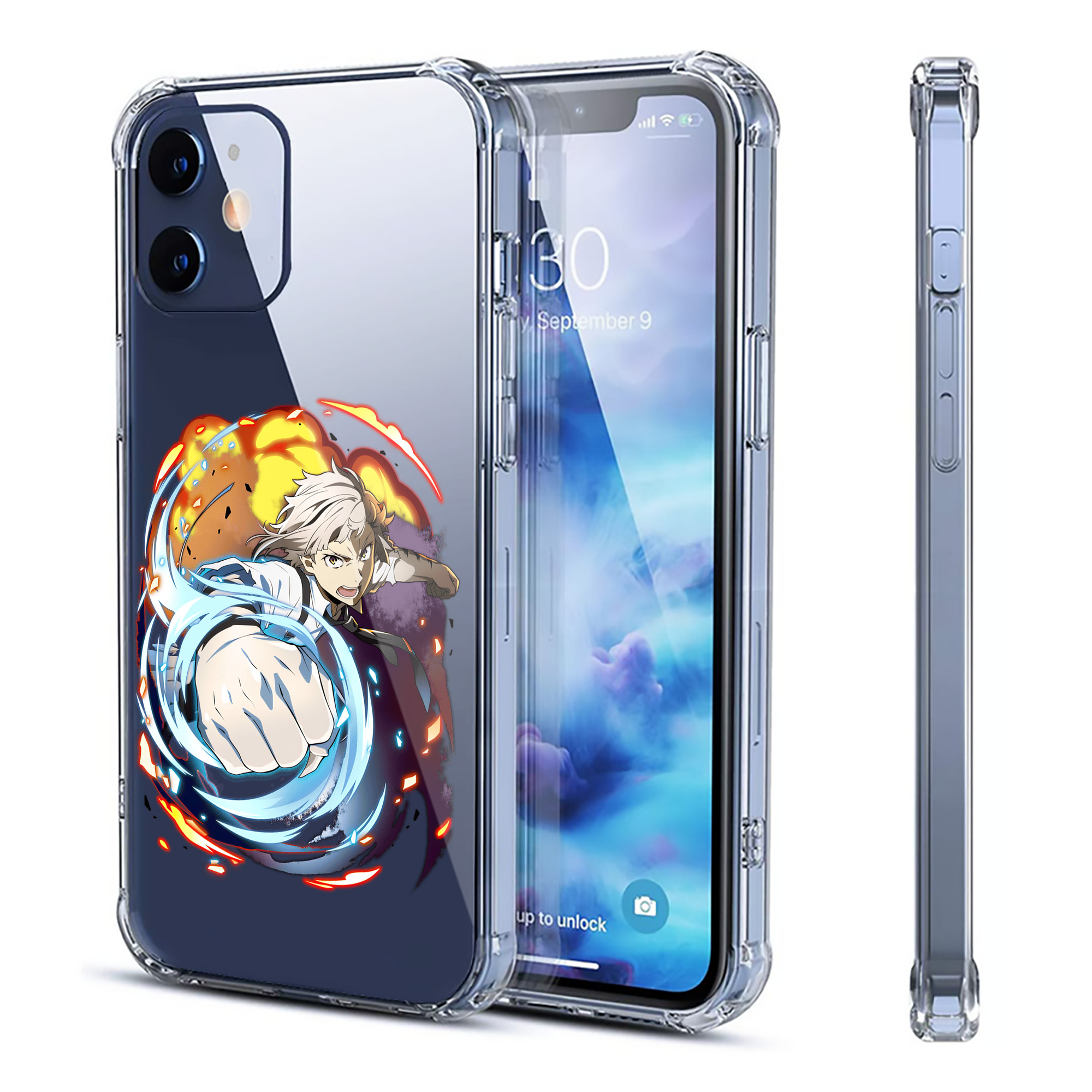 （画像用） 文豪ストレイドッグス Bungo Stray Dogs 【iPhone 12シリーズ対応】透明スマホケース（クリアソフトケース）